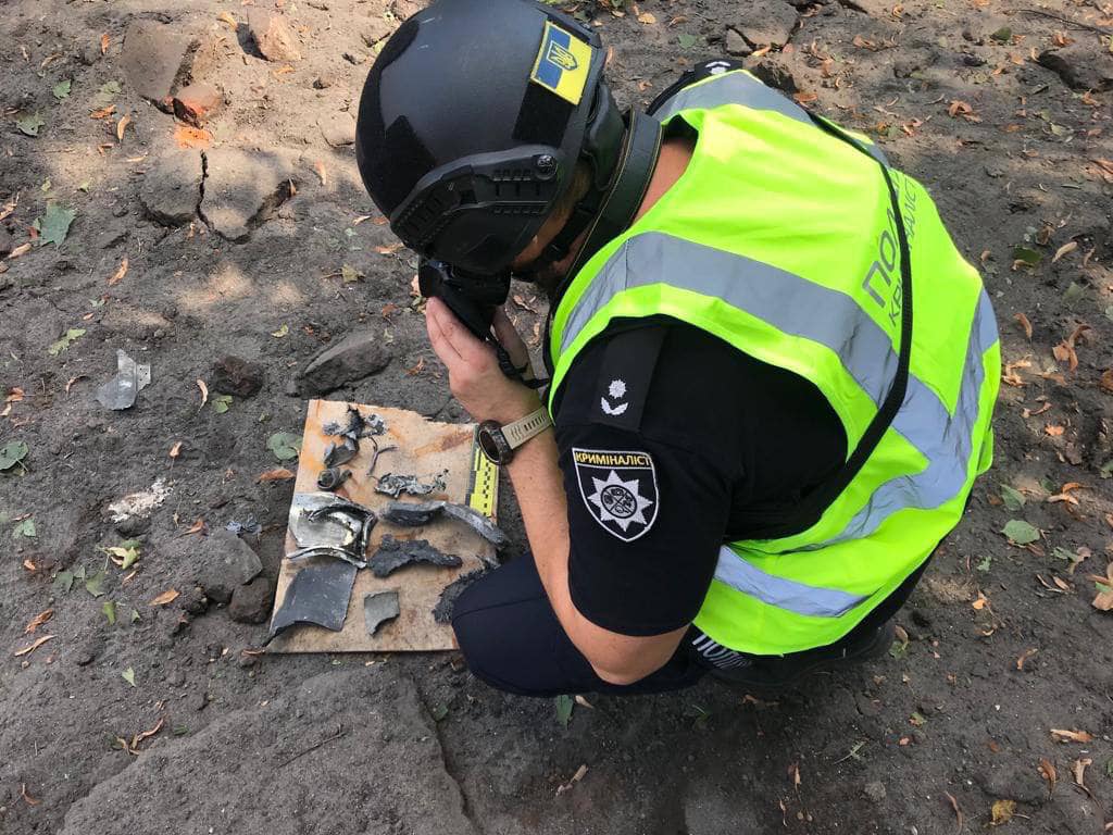 Правоохоронець на місці обстрілу Харківської області