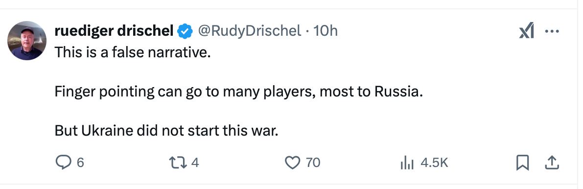 X status answer to Trump