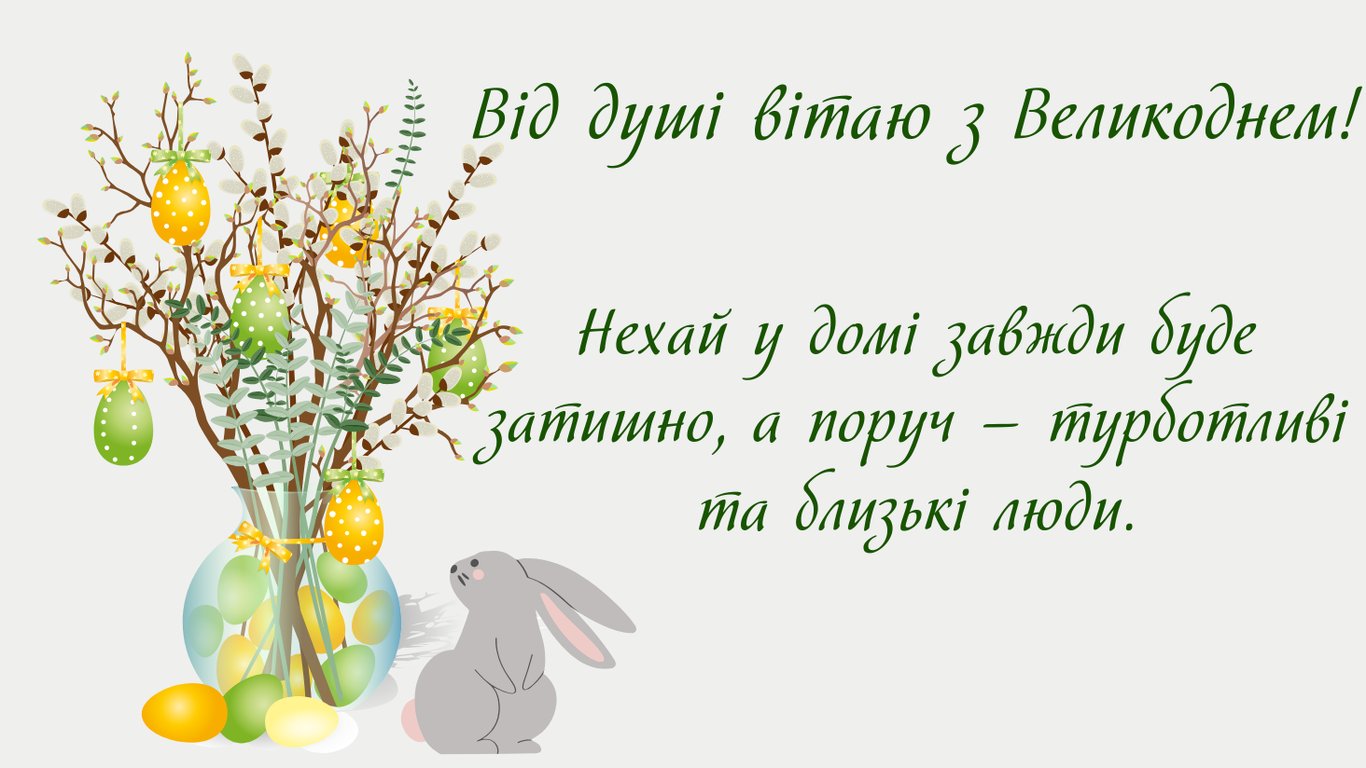 Привітання з Великоднем 2026 у листівках