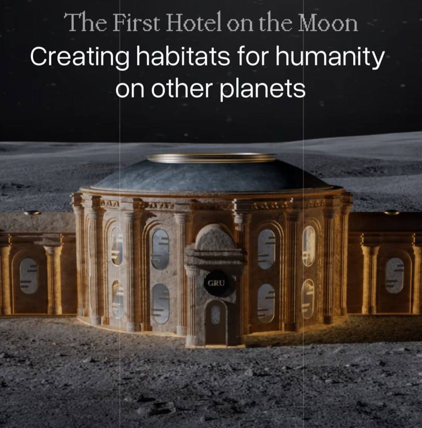 Концепт первого постоянного отеля на Луне