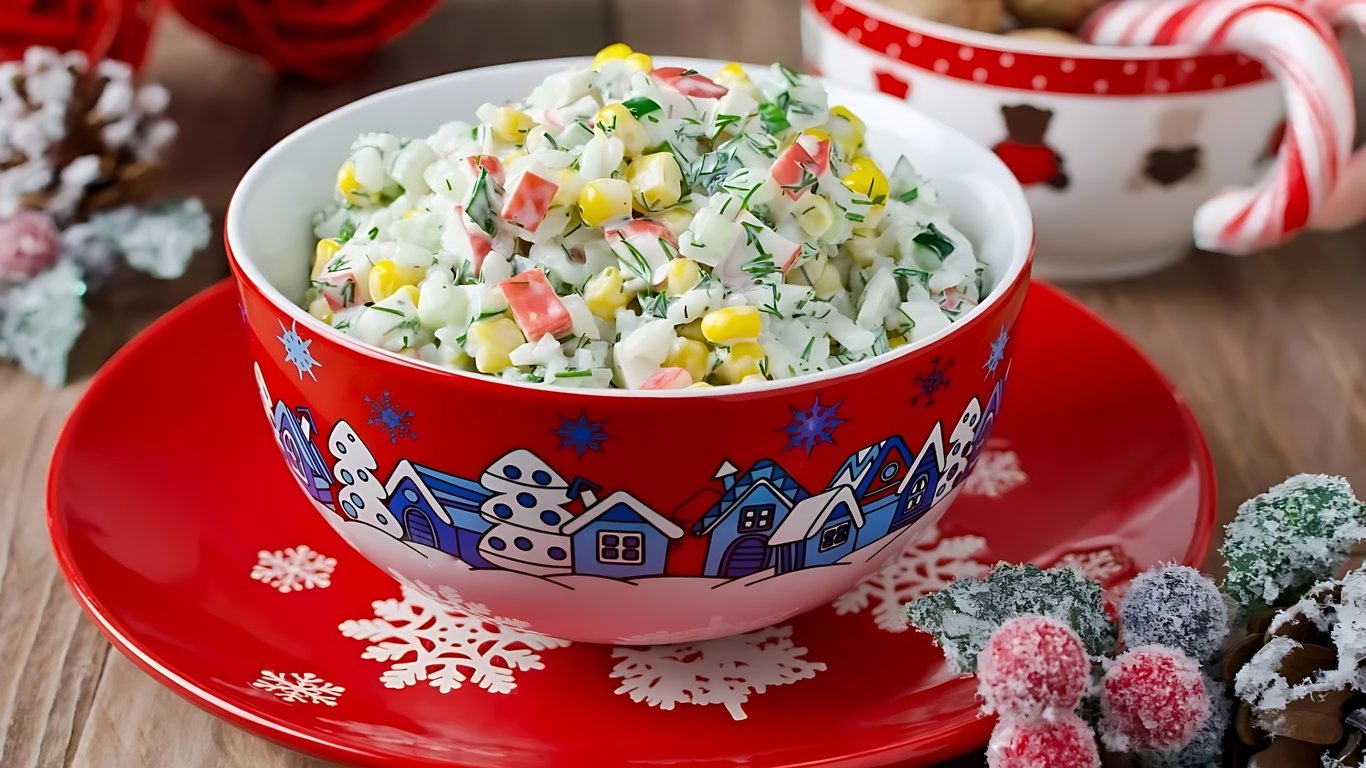 Сколько стоят продукты на крабовый салат на новогодний стол.