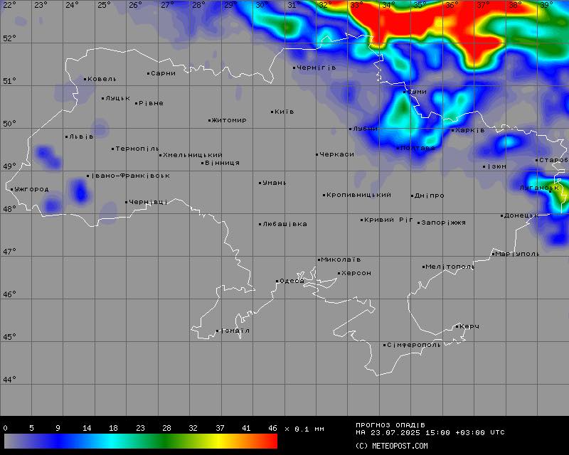 Погода в Україні 23 липня