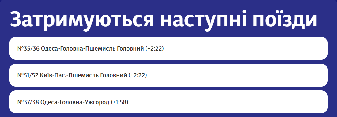 Задержка международных и междугородних рейсов из Одессы — какие поезда стоят - фото 1