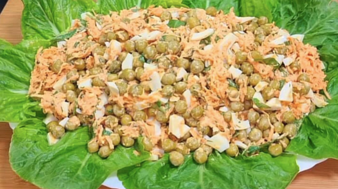 рецепт салату з зеленим горошком