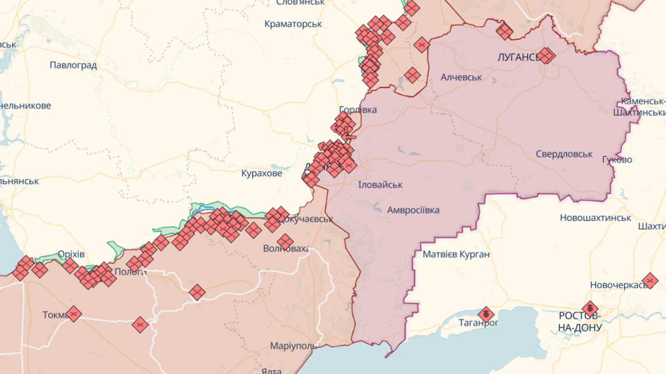 Онлайн-карти бойових дій в Україні на 8 липня: DeepState, Liveuamap, ISW