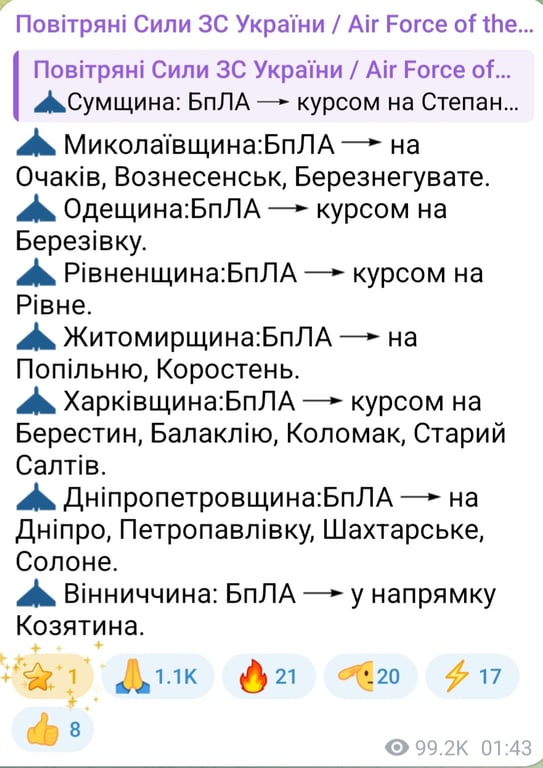 Атака БпЛА ночью 5 октября 2025 года
