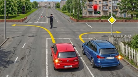 Тест ПДД с регулировщиком: кто может продолжить движение - 304x171