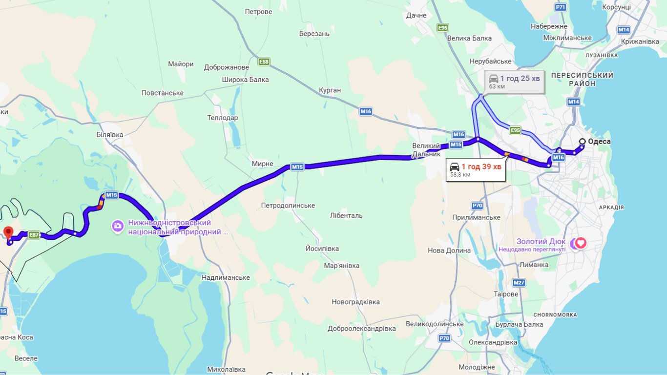 Затори на трасі Одеса-Рені