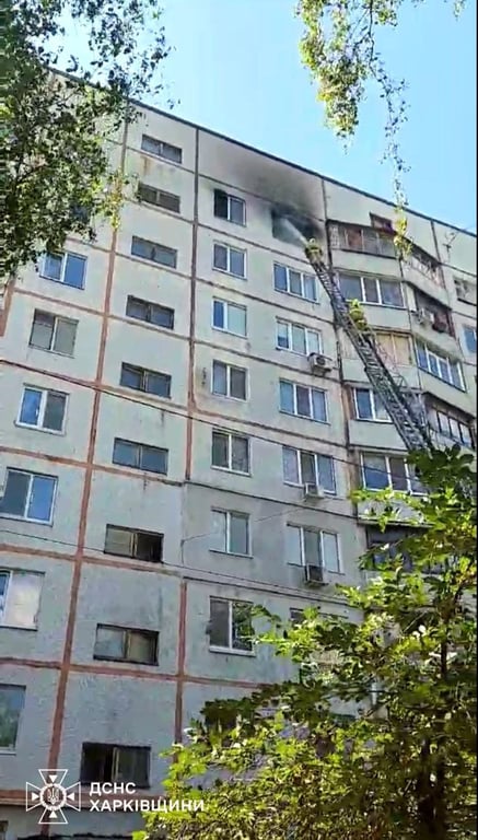 У Харкові горіла дев'ятиповерхівка 6 липня