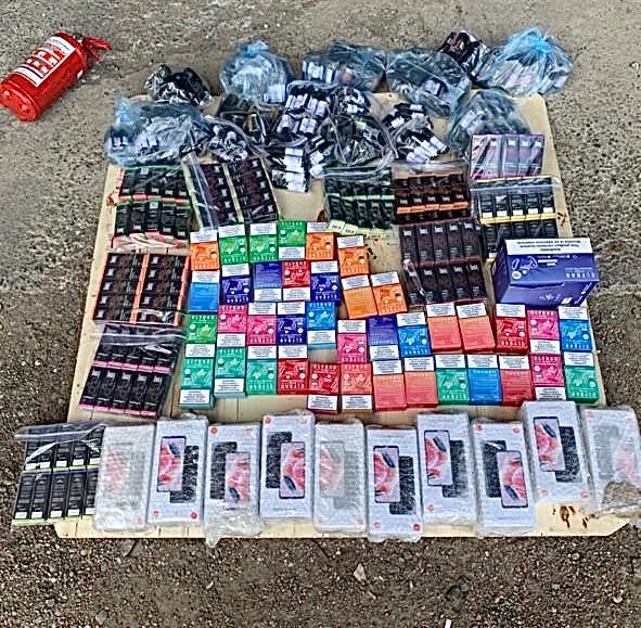 Вилучені товари. Фото: Білгород-Дністровський прикордонний загін.