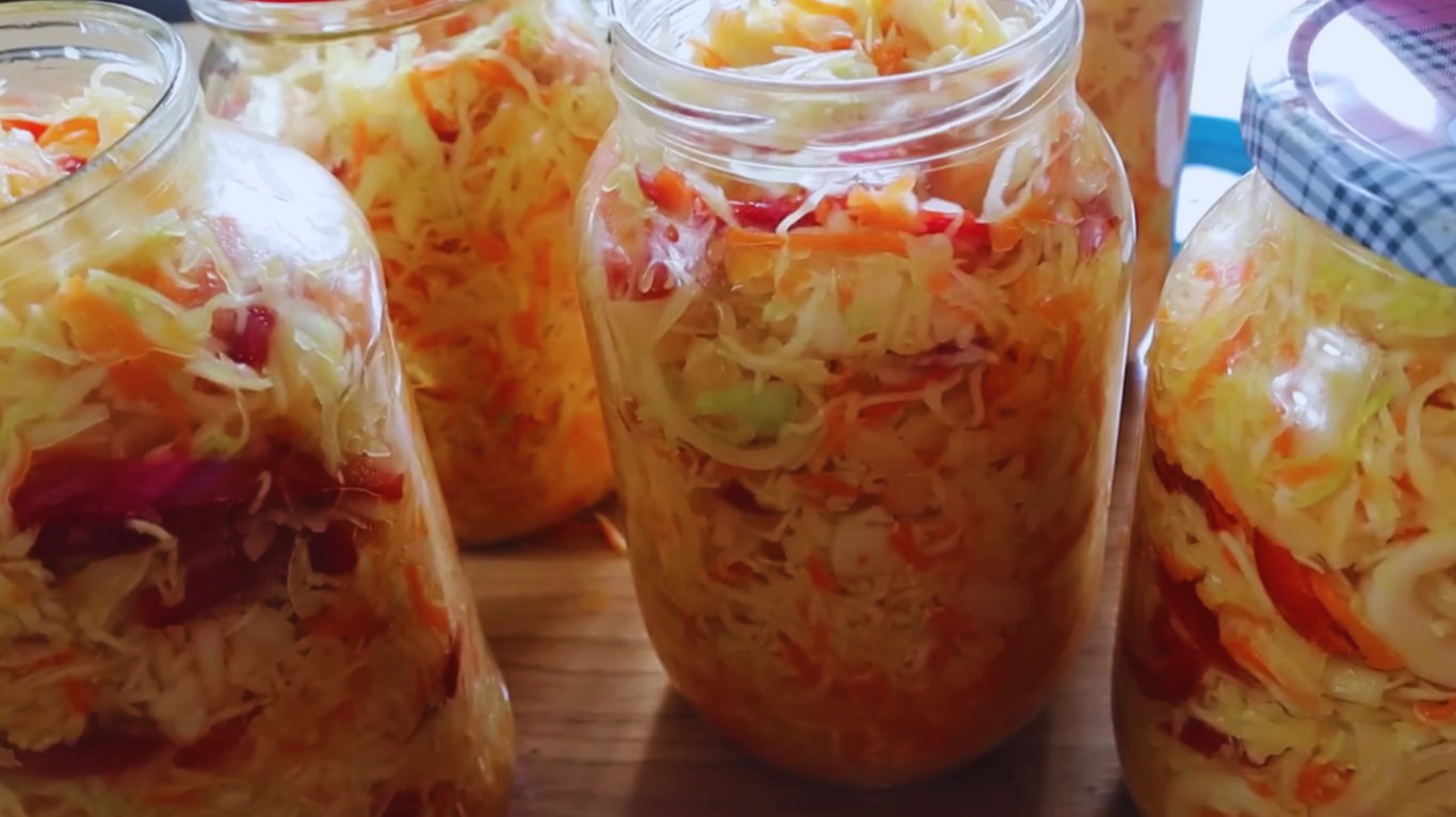 рецепт маринованої капусти в літрових банках