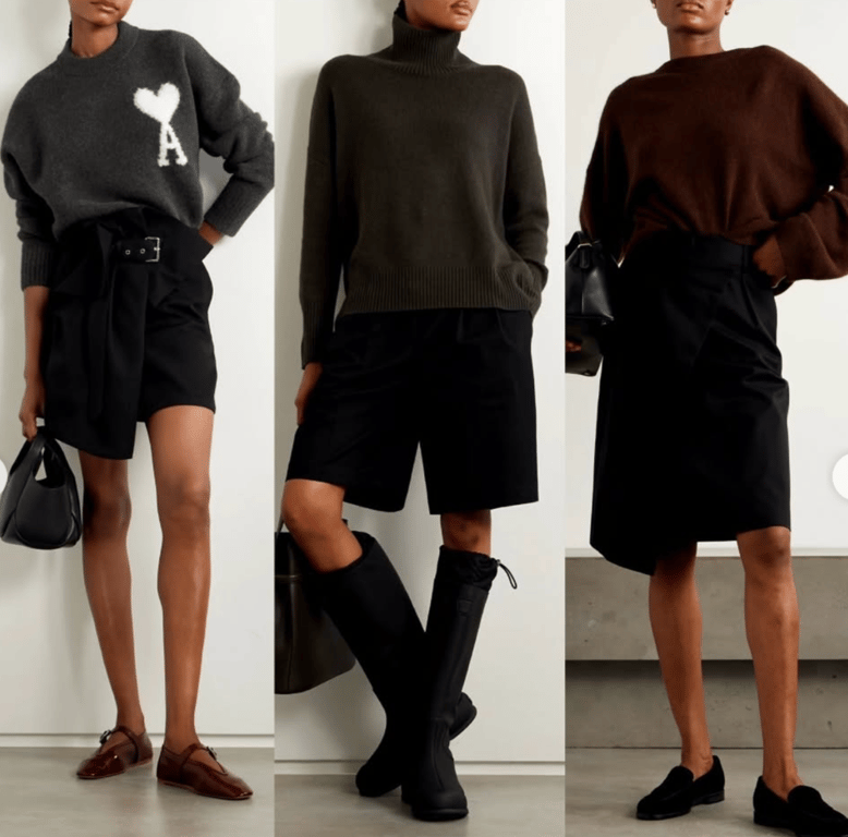 Светр можна сміливо поєднувати і з шортами