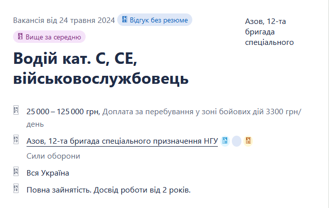 У полку "Азов" потрібні водії — яке грошове забезпечення та умови роботи - фото 1