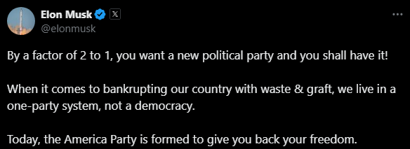 Маск таки вирішив створити свою партію  — у США буде "третя сила" - фото 1