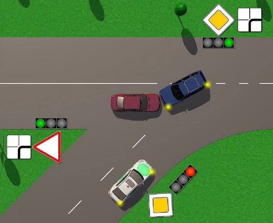 Тест з ПДР: хто порушив правла на перехресті?