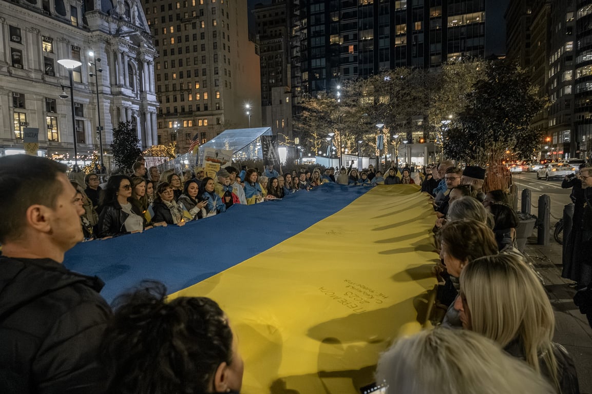 Акція у Філадельфії до 1000 днів великої війни в Україні