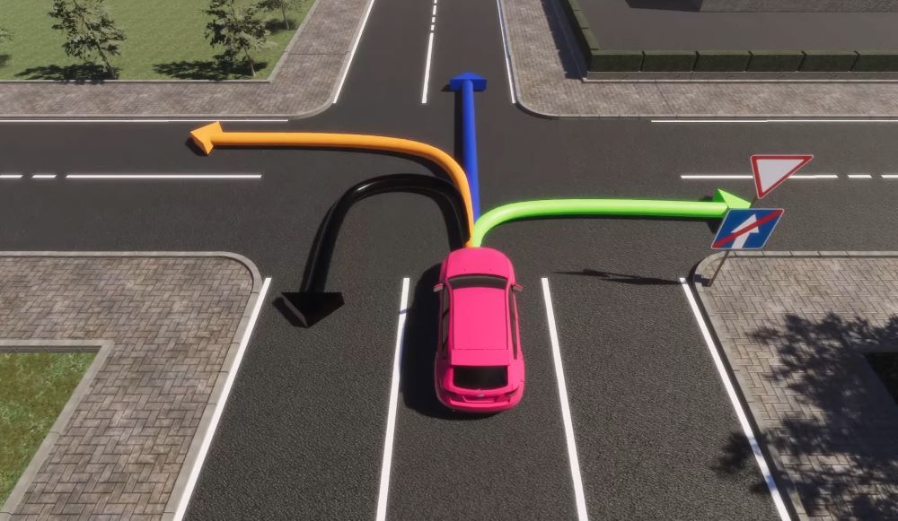 Куда разрешено проехать автомобилю – большинство ошибаются в этом тесте с ПДД - фото 1