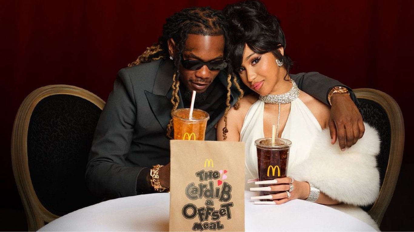 Cardi B и рэпер Offset презентовали специальное романтическое меню в McDonald's