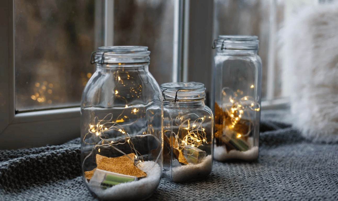 Гирлянды в банках