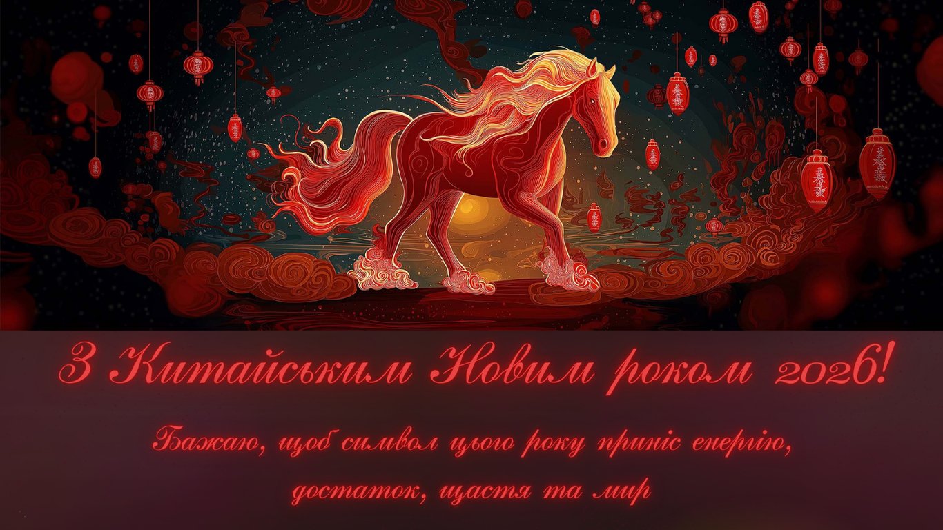 З Китайським Новим роком 2026 — яскраві привітання і листівки