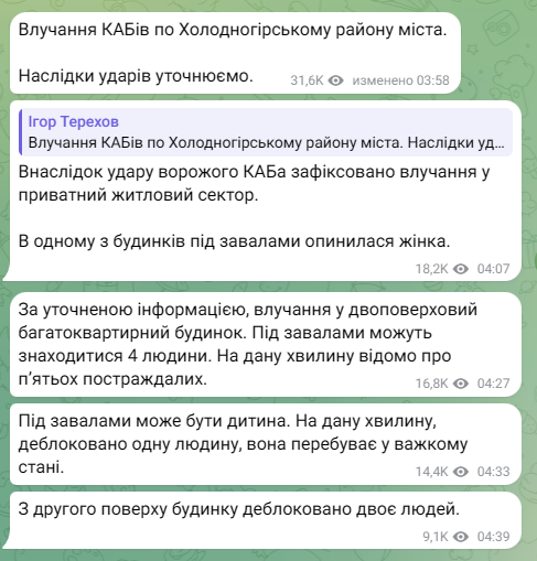 Обстріл Харкова 20 червня - пошкоджені будинки, є постраждалі