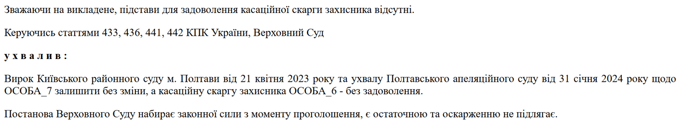 Ухвала суду