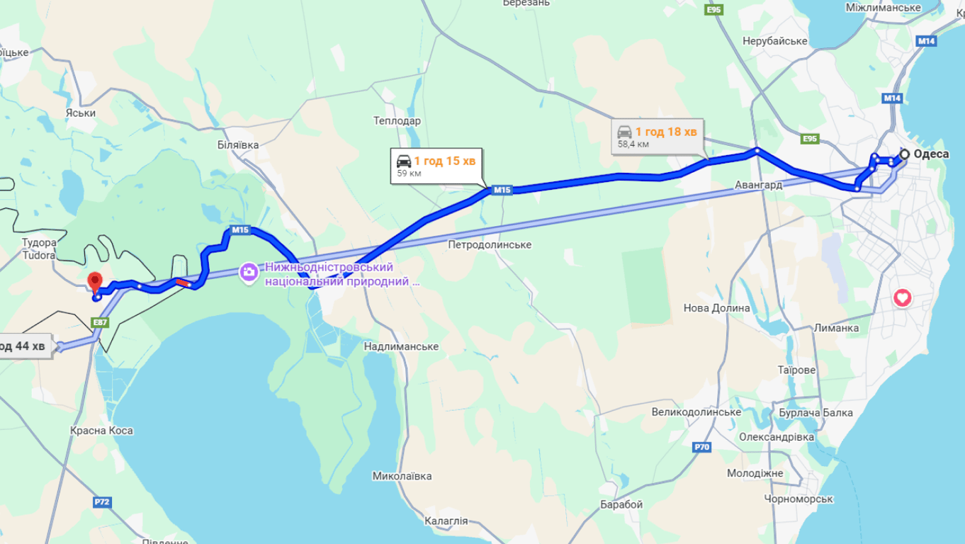 Затори на трасі Одеса-Рені