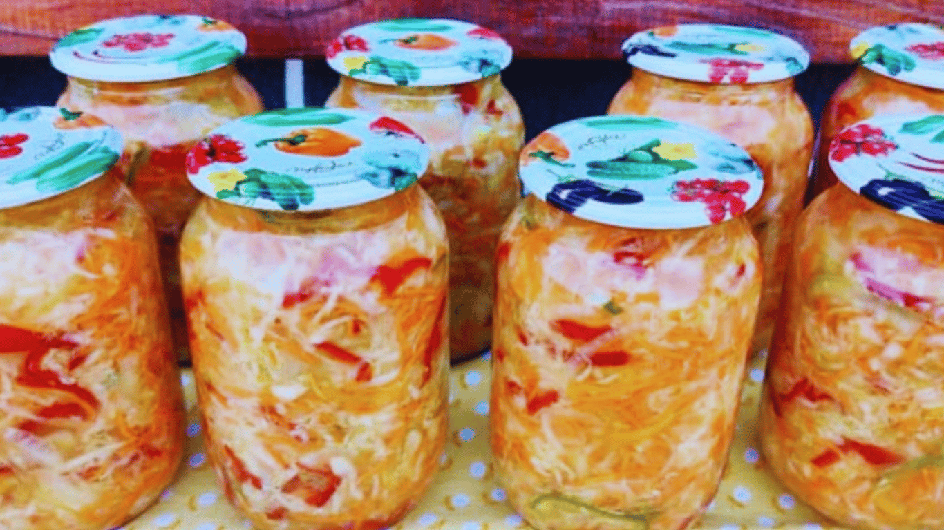 салат з капустою на зиму