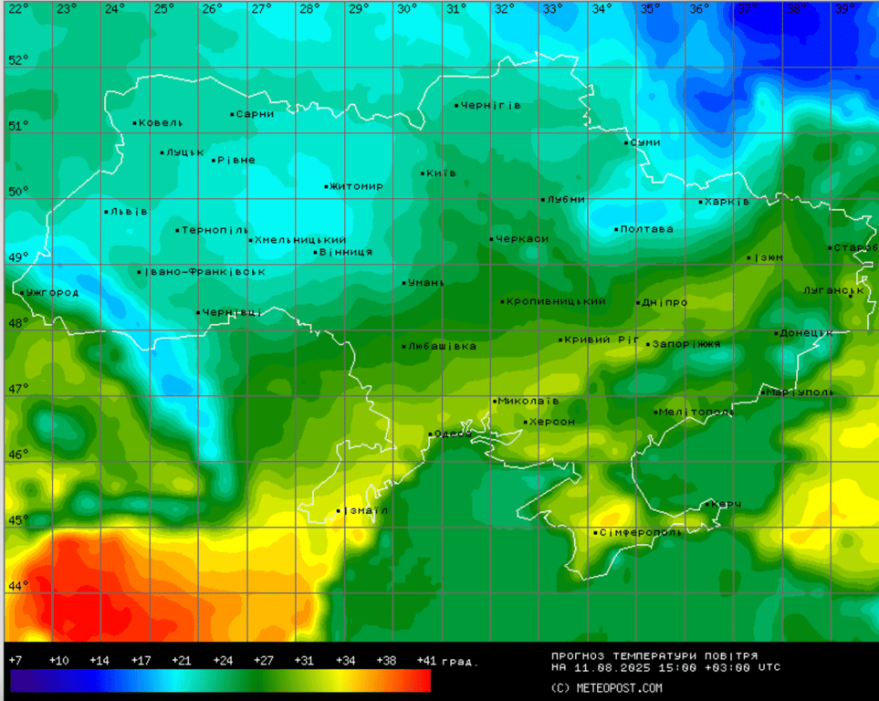 Прогноз погоди в Україні на 11 серпня