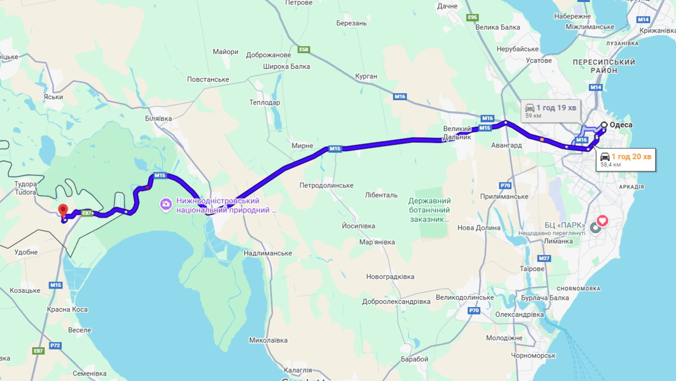 Затори на трасі Одеса-Рені