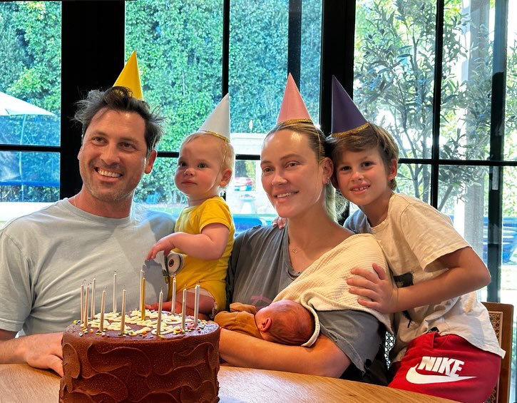 Макс Чмерковский с женой и сыновьями