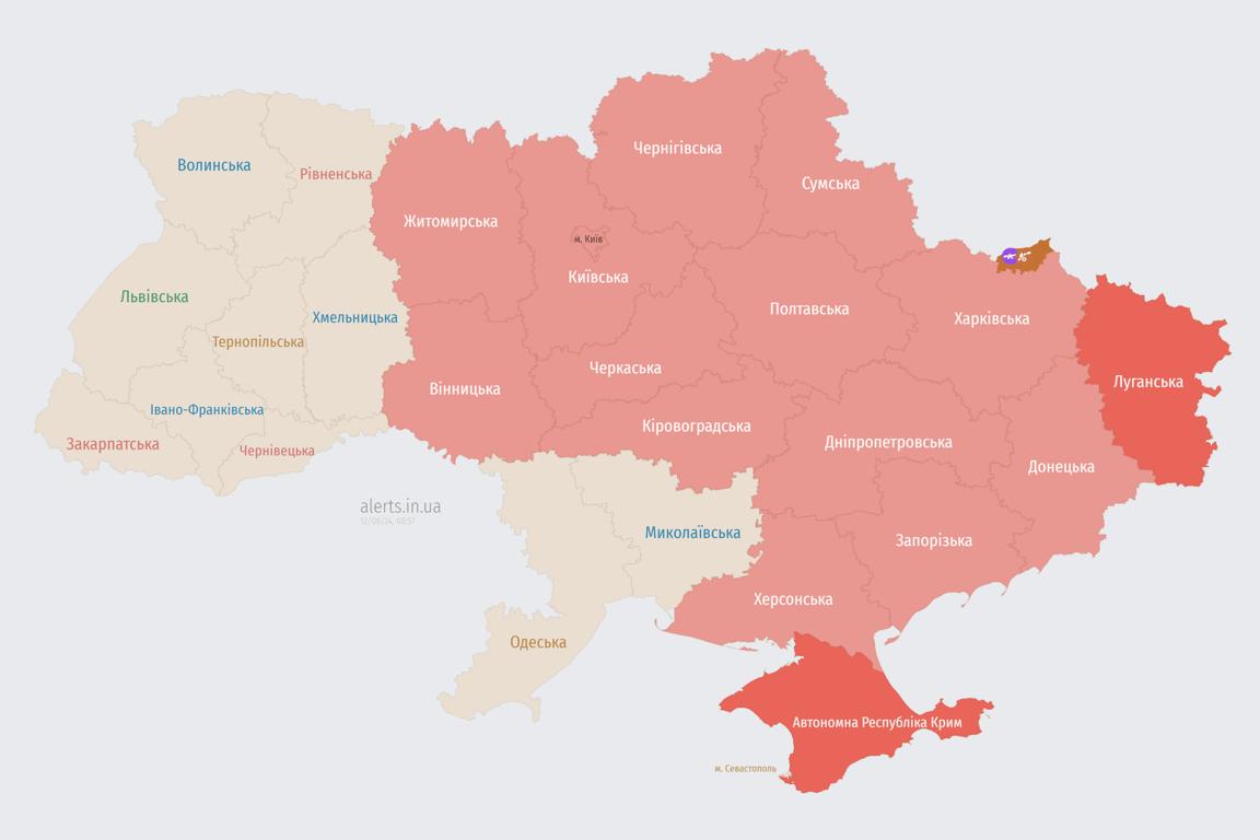 Карта повітряних тривог