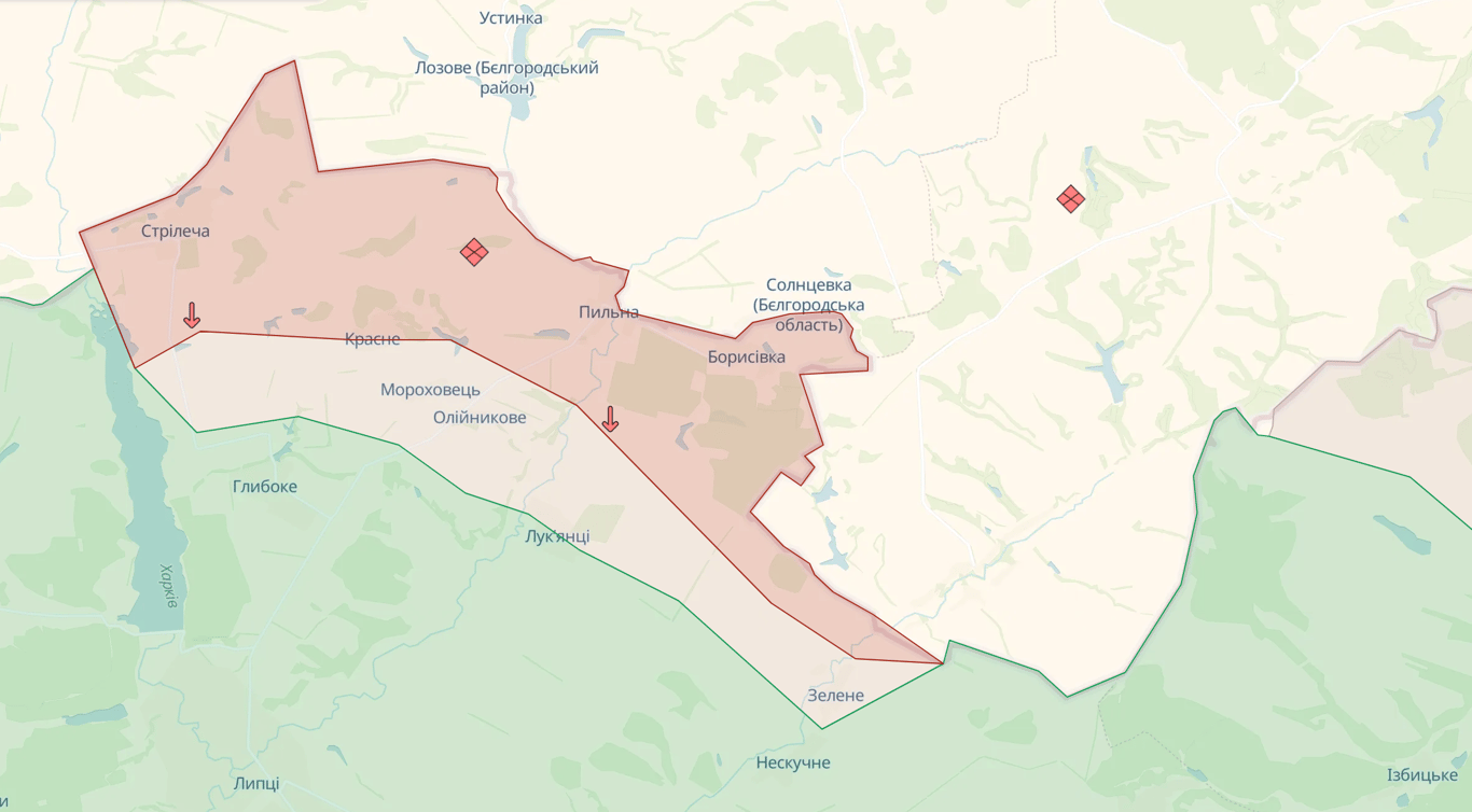 Карта бойових дій. Фото: DeepState