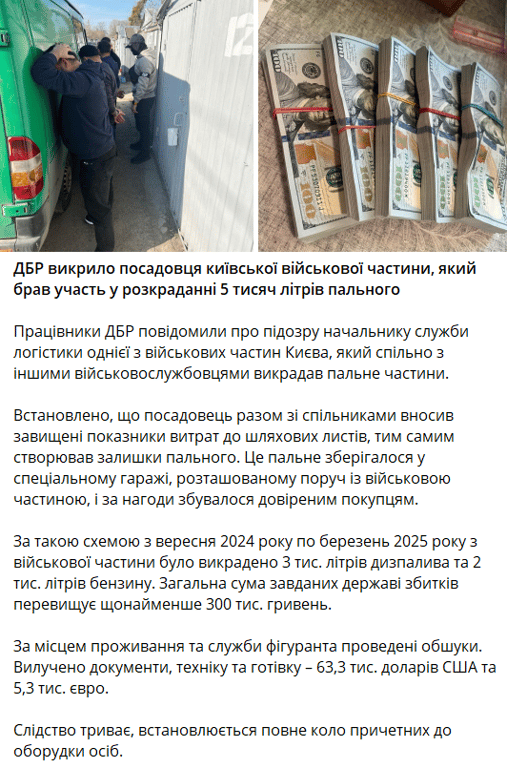 Військові розкрадали пальне частини