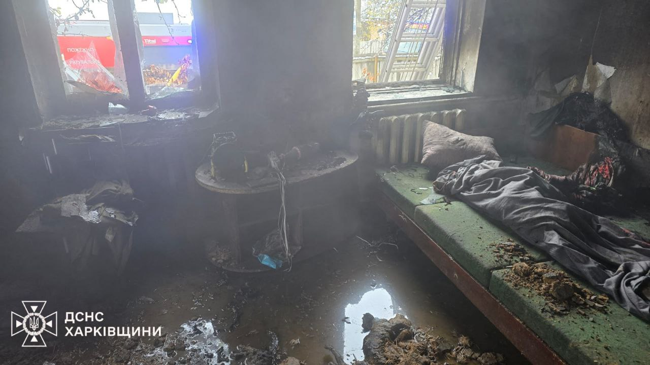 Будинок, що згорів під Харковом