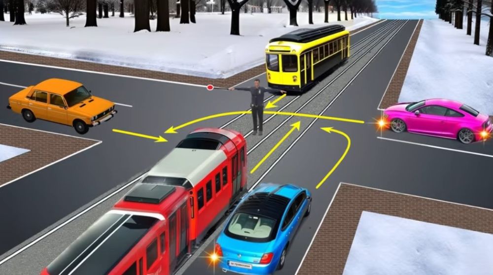 ПДД тест для опытных водителей - кто имеет право проехать - фото 1