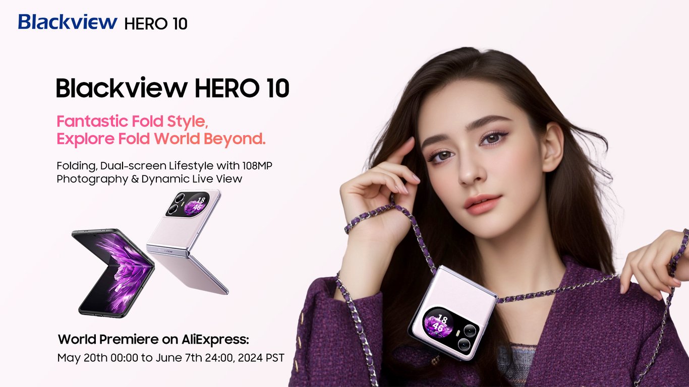 Новый самый дешевый флип-смартфон Blackview HERO 10 с двумя экранами появился на AliExpress!