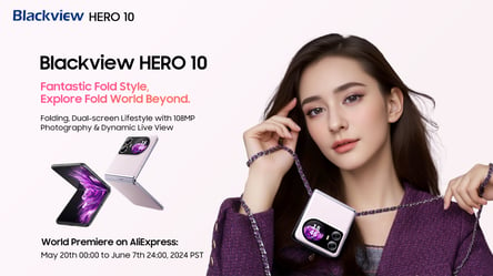 Новий найдешевший фліп-смартфон Blackview HERO 10 з двома екранами з'явився на AliExpress! - 290x166