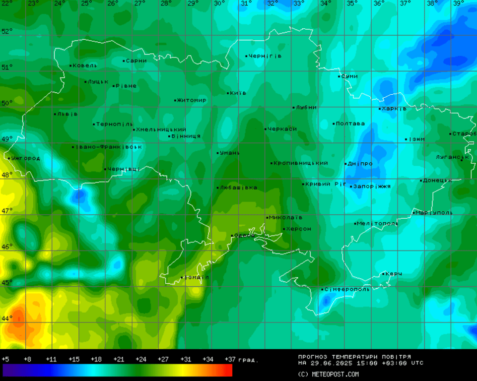 Якою буде погода в Україні 29 червня