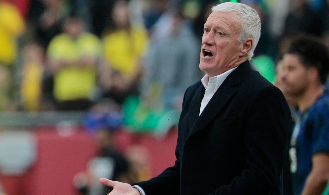 Дидье Дешам во время матча Франции и Бразилии 26 марта 2026 года