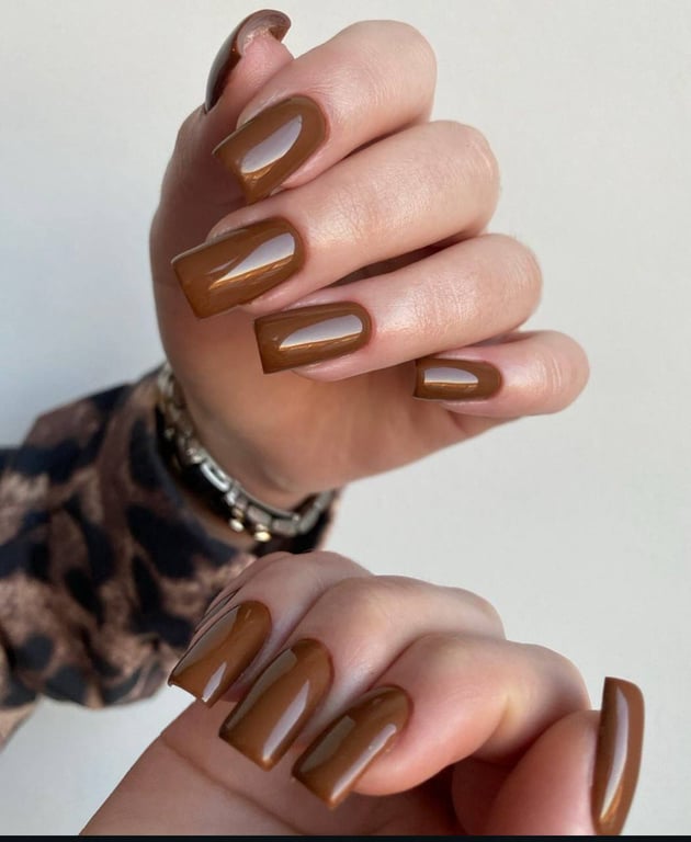 Коричневий колір в манікюру досить універсальний
