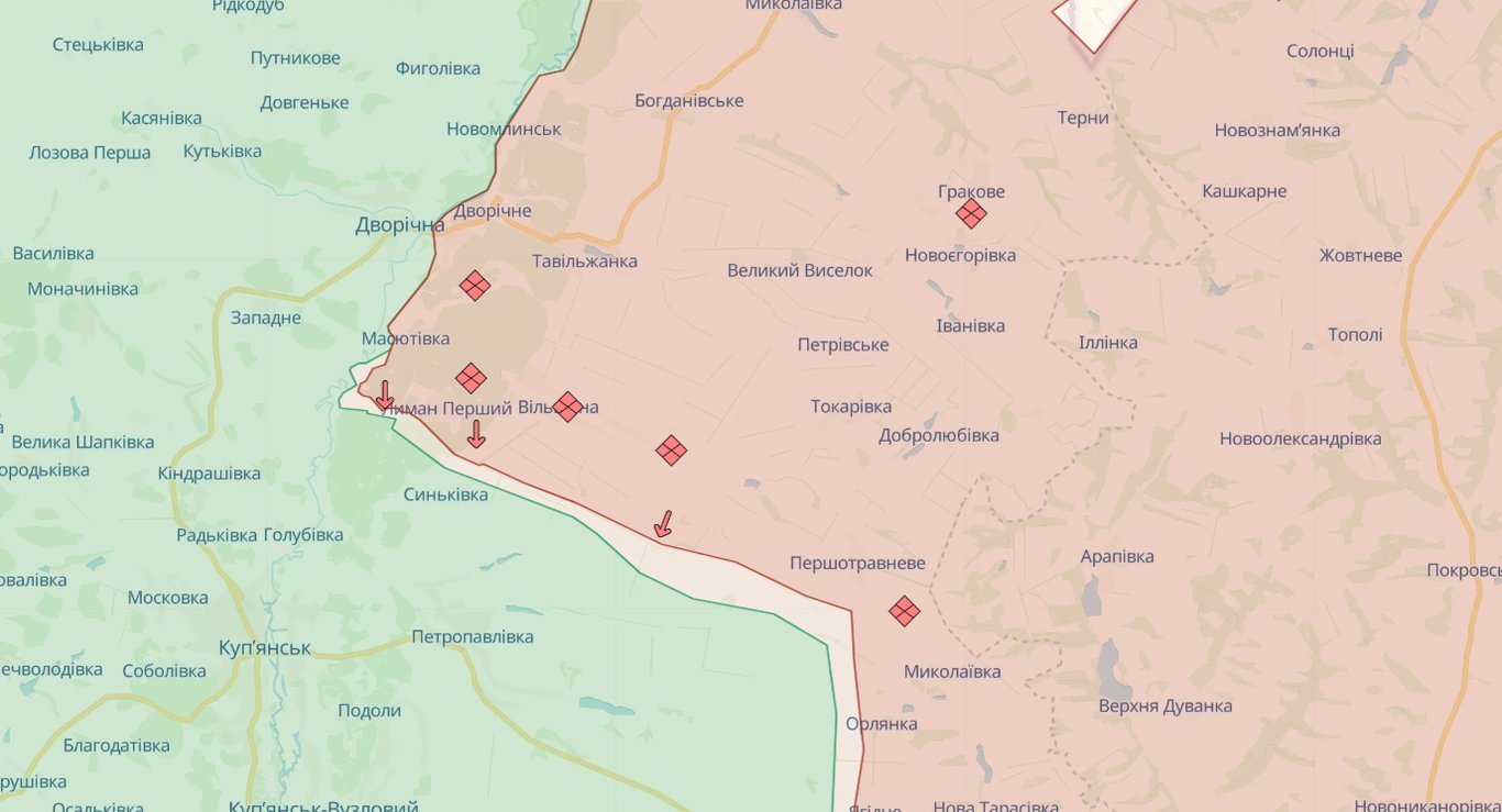 Карта боевых действий от Deepstate