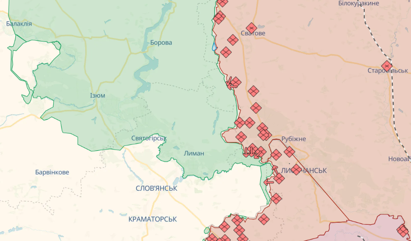 Карта боевых действий по состоянию на 31 октября