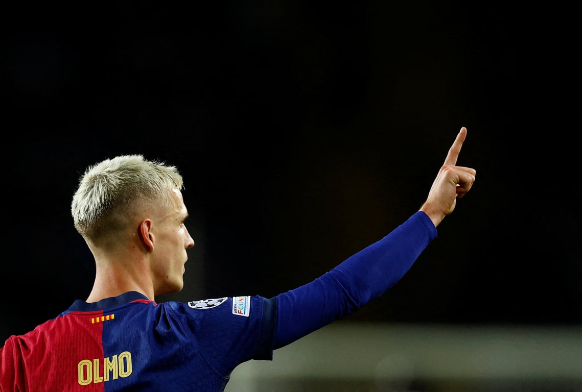 Дани Ольмо во время матча