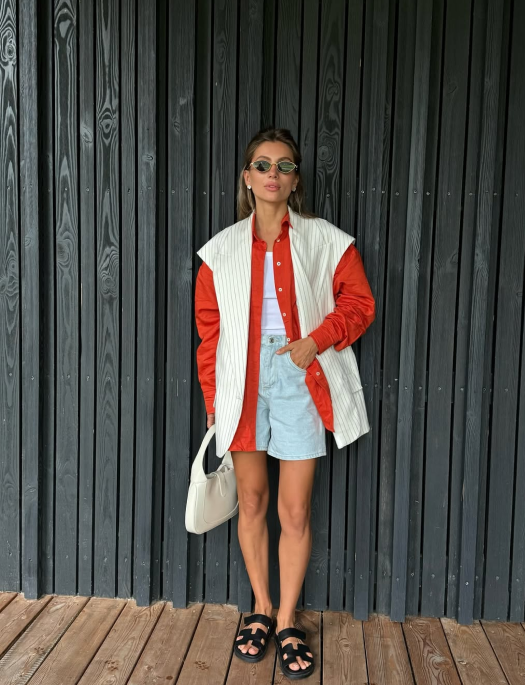 Ідея стильного образу з сорочкою