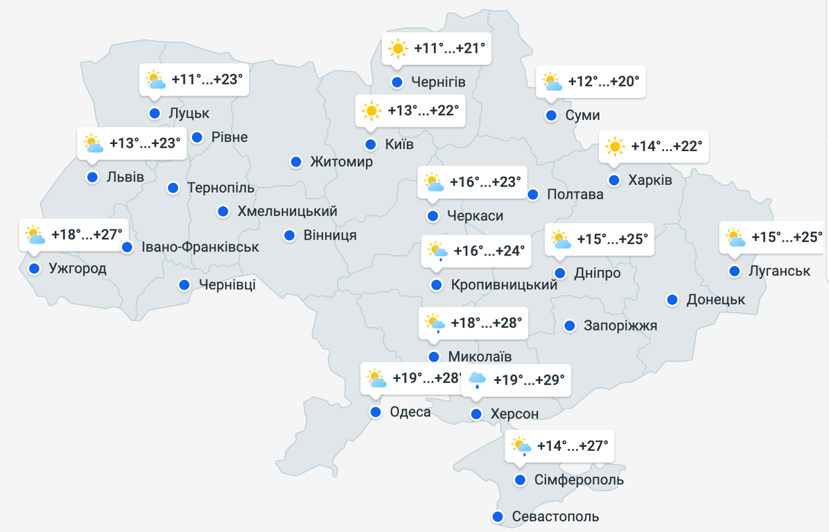 Погода в Україні 30 червня