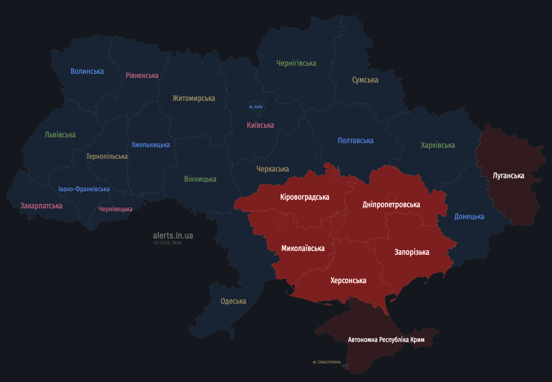 Мапа повітряних тривог