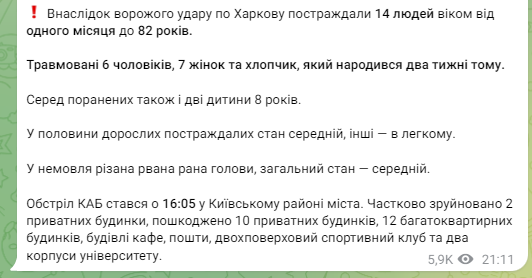 Допис Олега Синєгубова. Фото: скриншот