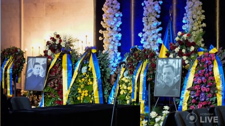 Тысячи украинцев простились с руководством МВД, которое погибло в авиакатастрофе в Броварах: фоторепортаж с церемонии прощания - 285x160
