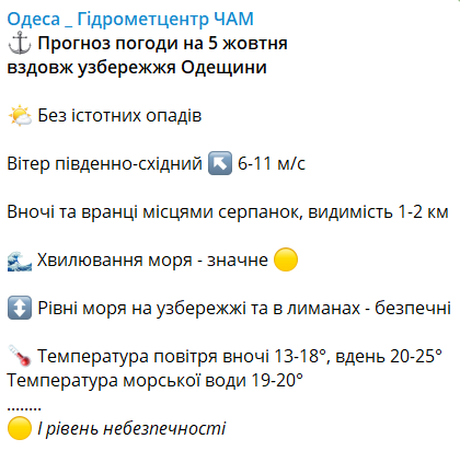 Почти лето, какая погода будет в Одессе 25 сентября - фото 1